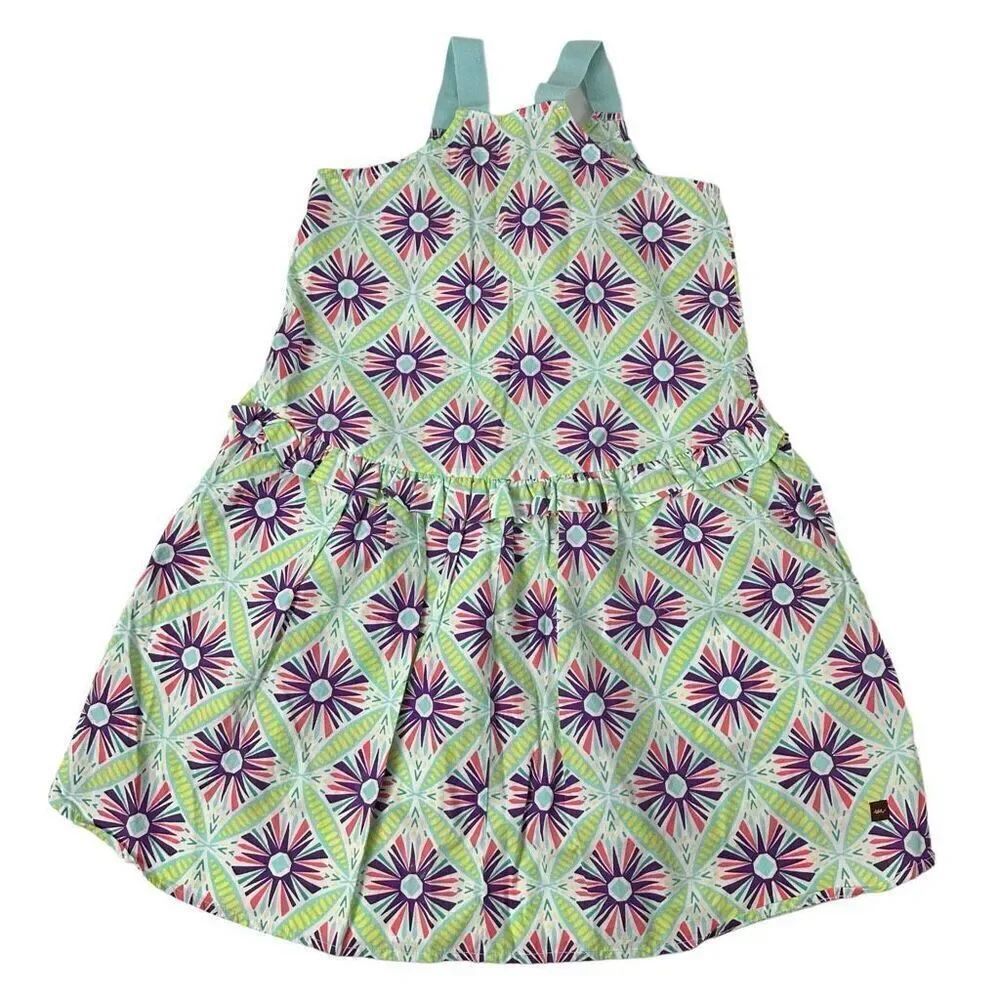 Tea Collection Girls size 7 Nagina Smocked Racerback Dress Hi Lo Hem